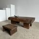 Asian solid wood quadripod brutalist coffee table H30 L81 l42