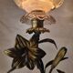 brass and pewter floral lamp 1900 art nouveau murano tulip 37x16