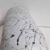 Painted Terracotta Vase with Graphic Pattern