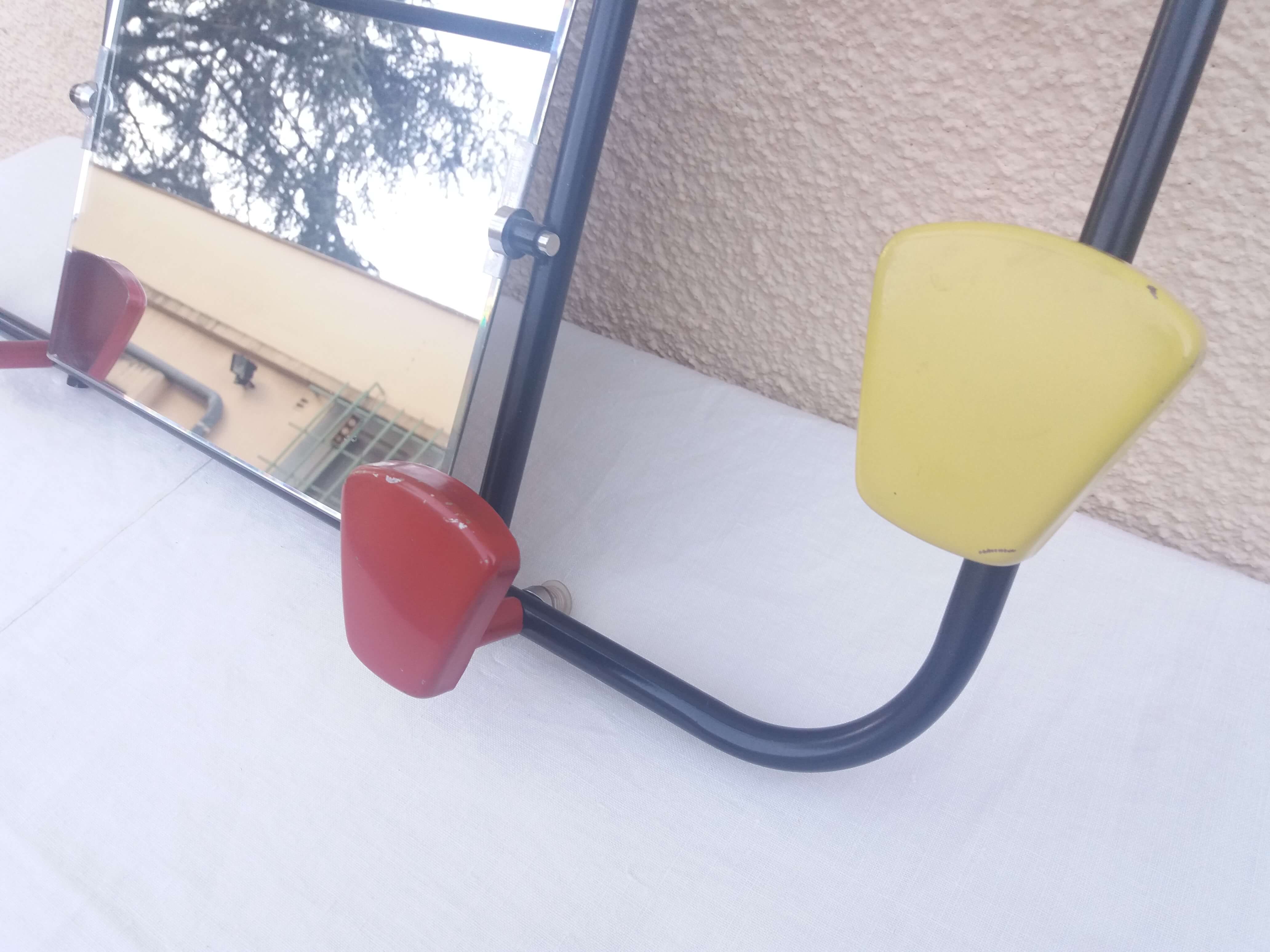 Wall coat holder with mirror