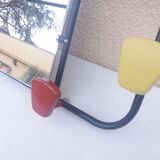 Wall coat holder with mirror