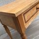 Formica and vintage wood bedside table