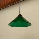 Old green opaline lamp