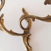 Pair of bronze wall appliques, Louis XV, signed RR