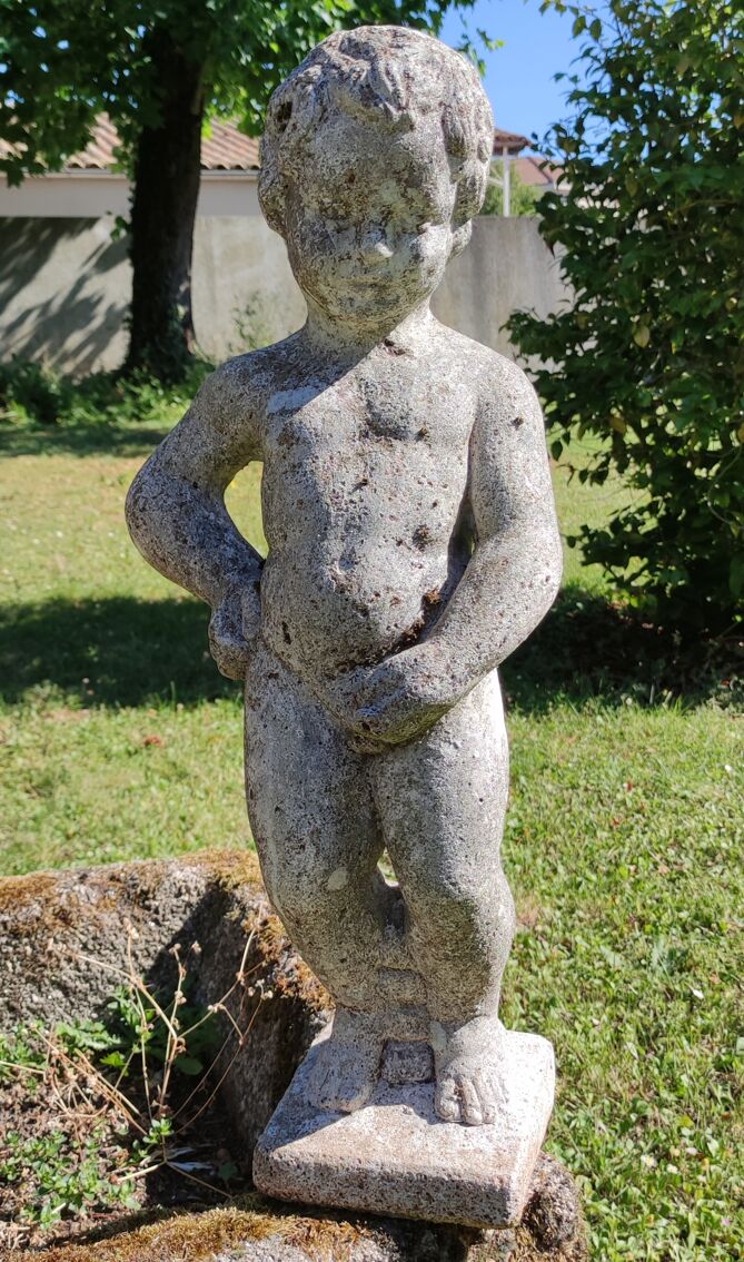 Ancienne statue de jardin en pierre reconstituée | Selency