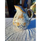 19th century Gien earthenware pitcher