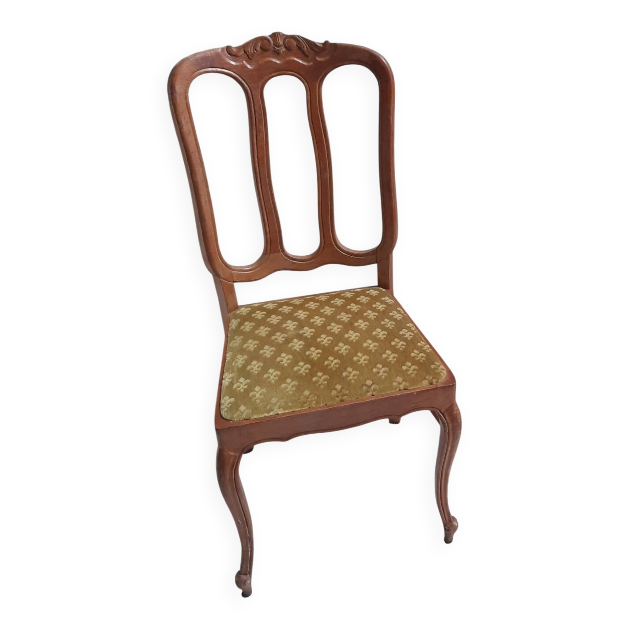 Louis XV style chairs with Fleur de Lys seats