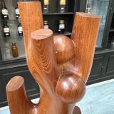 Modernist rosewood sculpture