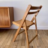 vintage beech wood folding chair from the 70s