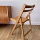 chaise pliante en bois de hêtre vintage années 70