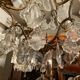 Cage chandelier with crystal tassels on bronze mount, Louis XV style