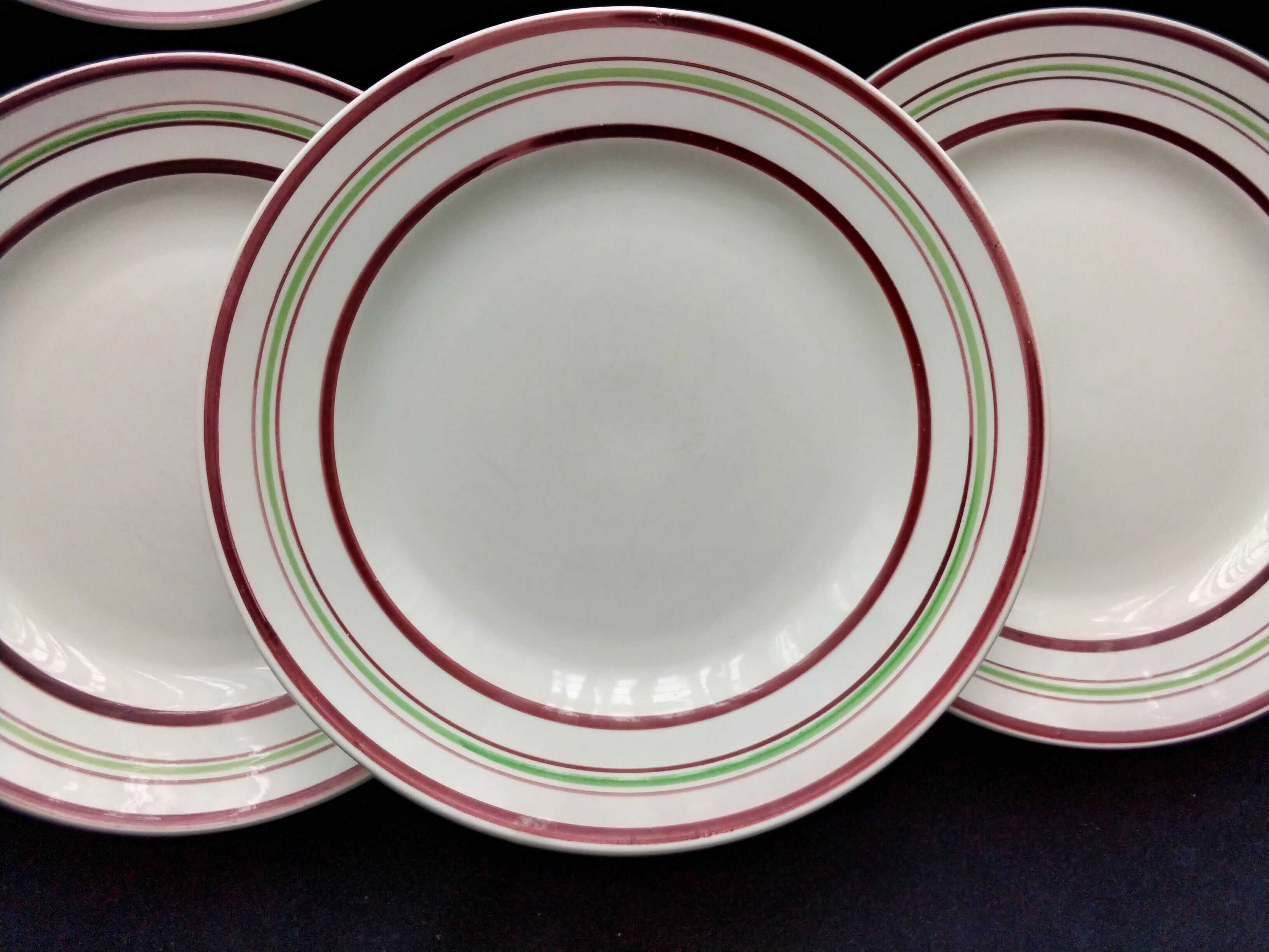 6 flat plates Digoin Sarreguemines Enghien model