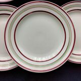 6 flat plates Digoin Sarreguemines Enghien model