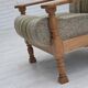 1970s, Danish armchair, original furniture wool fabric, solid oak wood.