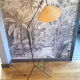 Vintage floor lamp rattan lampshade