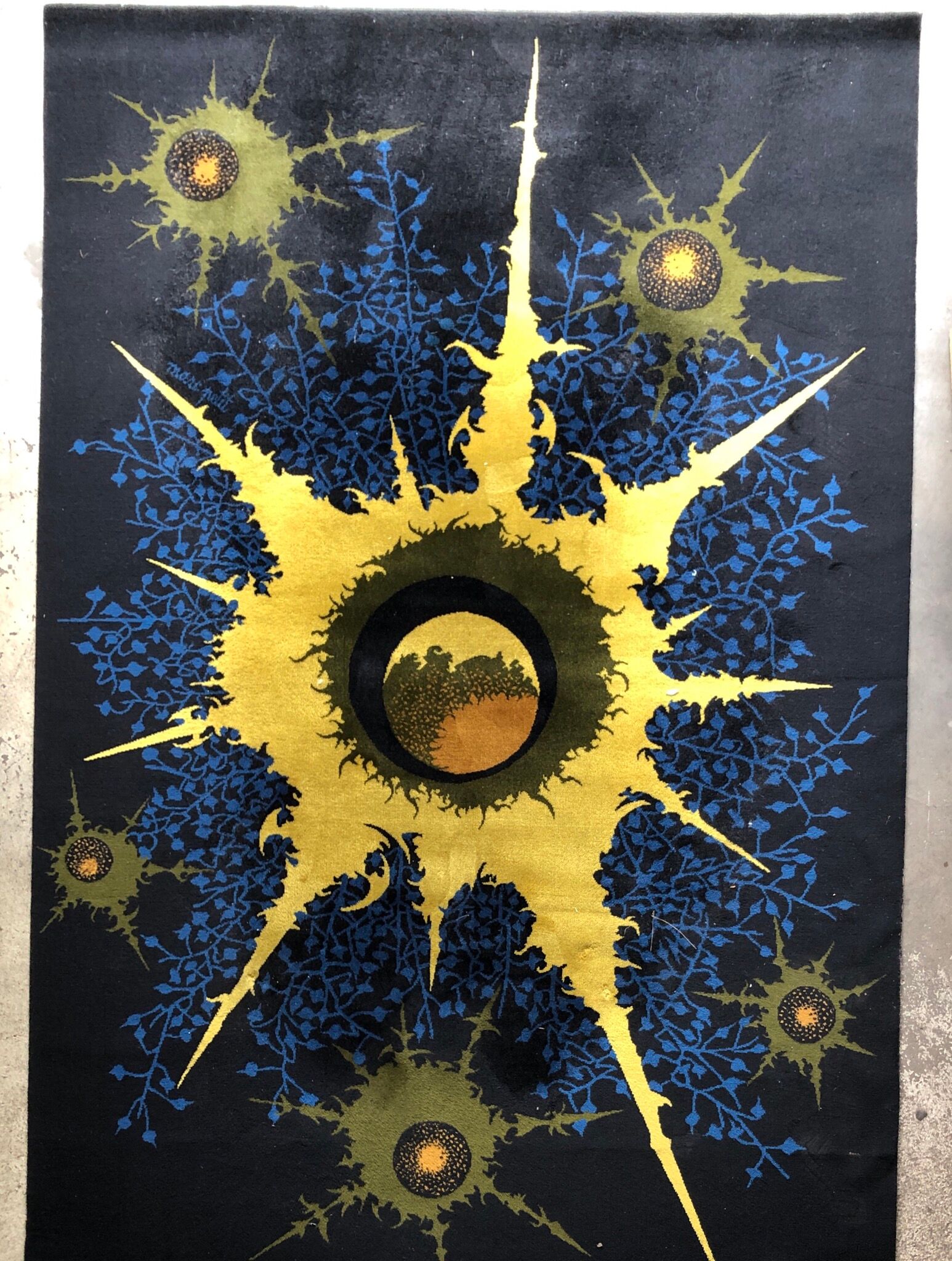 Carpet Saturn De Leers by Marc Petit limited edition, 1960 - 300X200cm