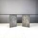 Vintage brutalist glass and marble dining table, 1970s