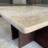 Travertine coffee table