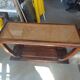 Table console Art Déco en bois et cannage