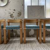 Set of 6 oak chairs with armrests Ate Van Apeldoorn