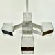 1970s Cubist Chandelier Chrome Glass Mid Century Modern