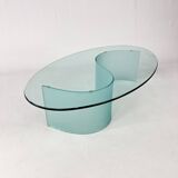 Italian Curved Glass Coffee Table, 1990s