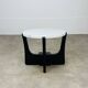 Scandinavian marble and wood side table from the 60s