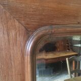 Beveled oak mirror