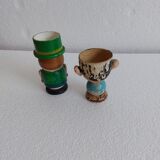 Duo of wooden cockroaches, characters