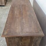 Ancien buffet vitré en teck birman