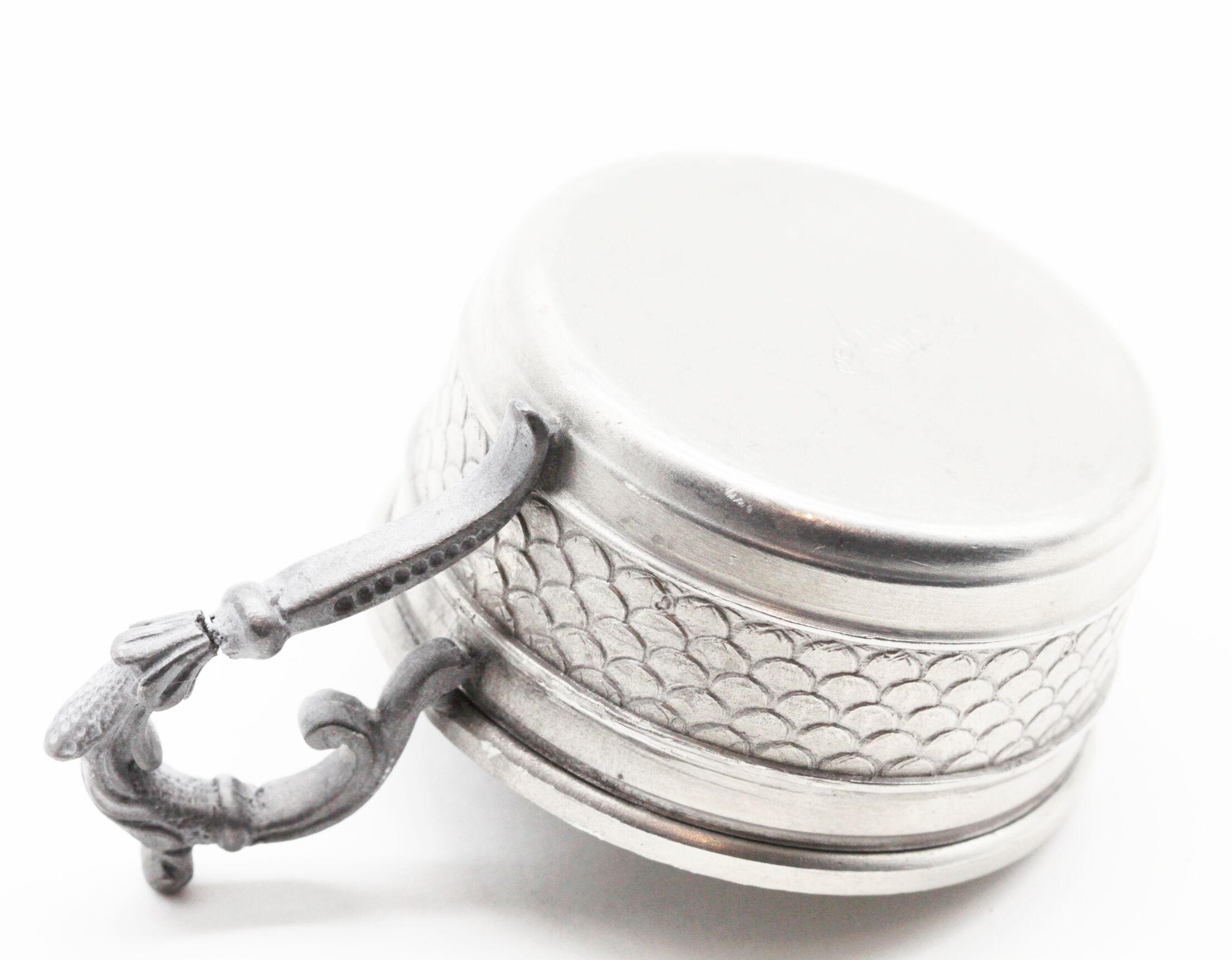 White and silver cup