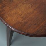 Large Oval Dutch Rustic Farmhouse Teak Dining Table