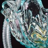 Blu acquamarine Murano glass chandelier by Barovier e Toso, 1940s