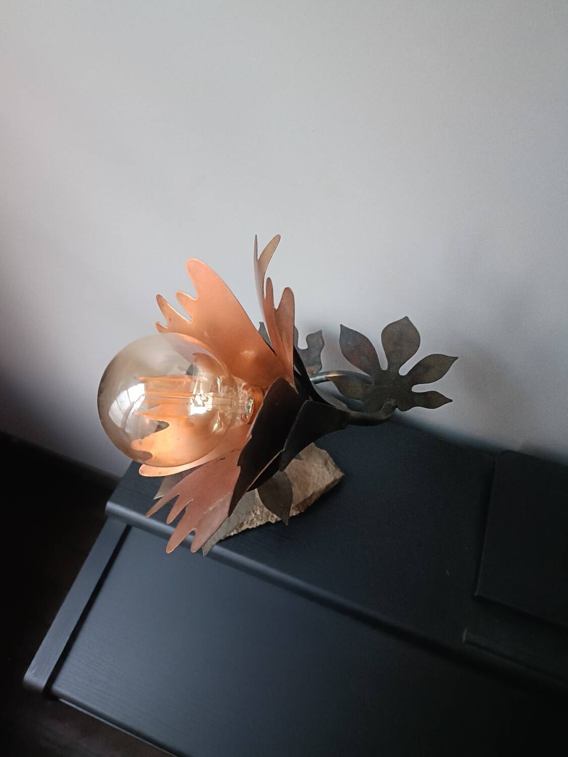 Flower lamp, Maison Jansen style, 1970s