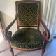 2 Fauteuils velours vert