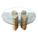 Fossil stone dining table, 1970s