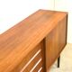 Danish teak sideboard with two sliding doors and 4 central drawers