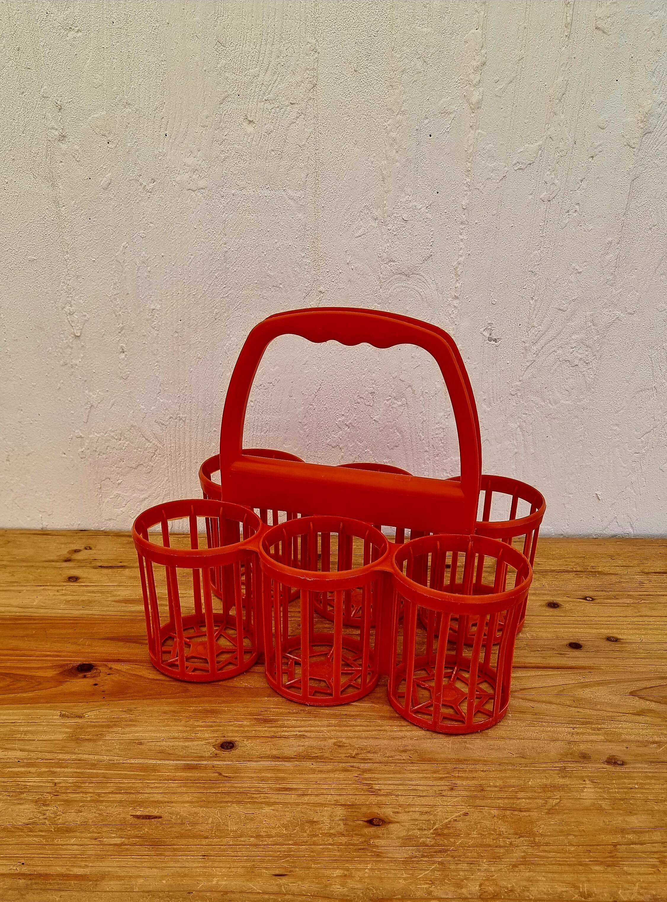 Vintage orange bottle holder