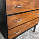 Black wood chest of drawers + 3 vintage black drawers #a143