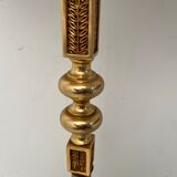 Vintage gilded brass tripod floor lamp