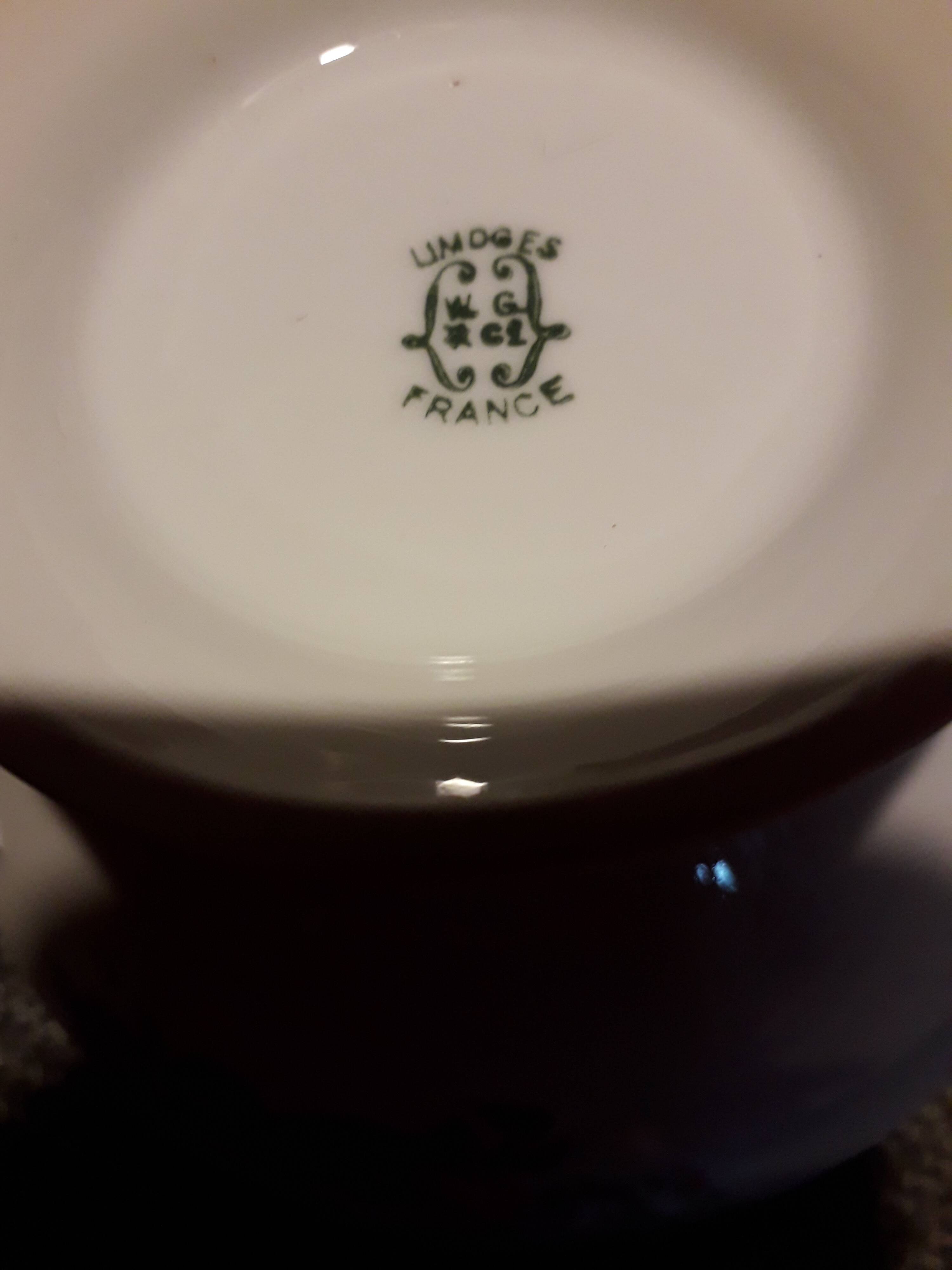 Antique porcelain sweet box from Limoges - William Guérin