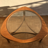 Teak coffee coffee table and 1960s Nathan Glass Edition