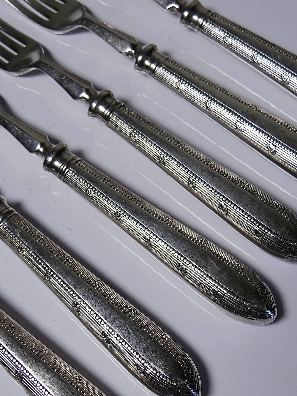 Antique Mappin & Webb silver plated dessert or dessert forks