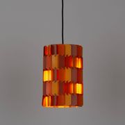 Vintage Danish pendant light Facet pop by Louis Weisdorf, Lyfa, 1972