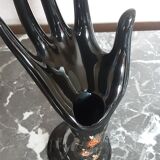 Ceramic baguier vase - enamel-vintage