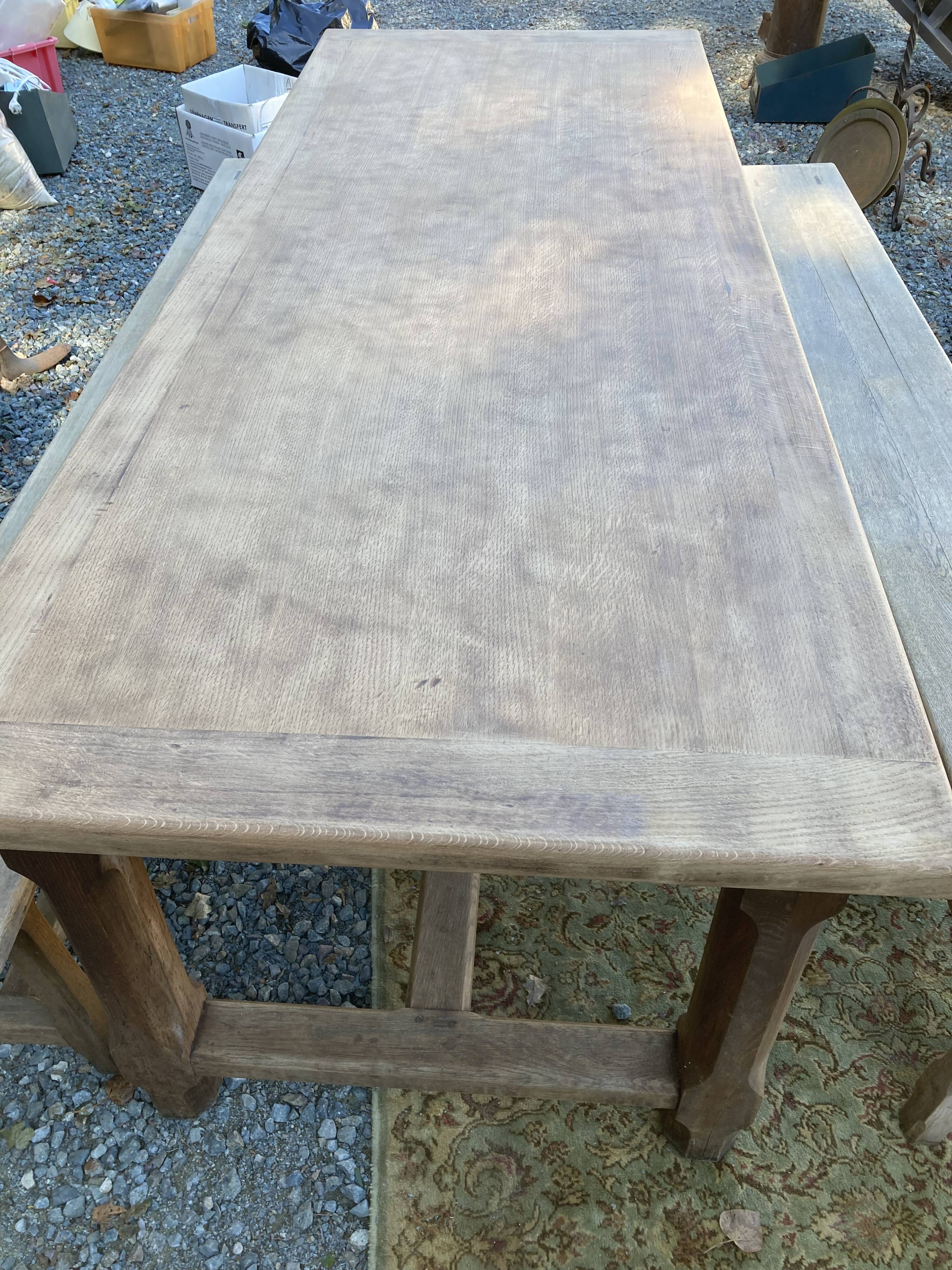 Farm table with benches