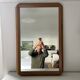 Mid-century oak large mirror