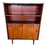 Danish retro vintage library in rosewood with sliding doors from the 1960s.