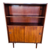 Danish retro vintage library in rosewood with sliding doors from the 1960s.