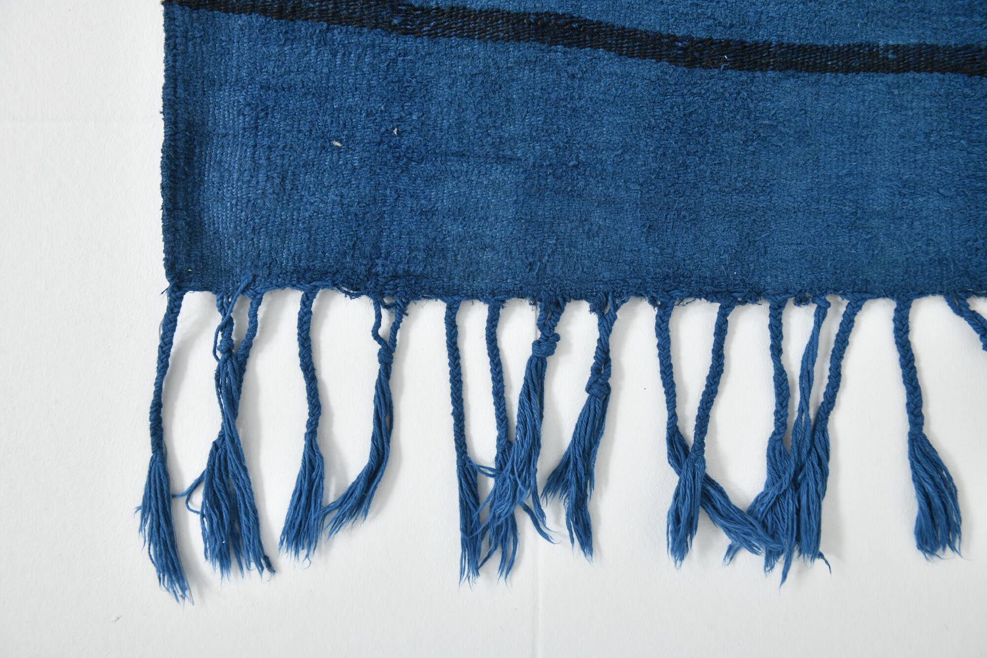 Mid Century Modern Blue Vintage Rug, 147x222Cm